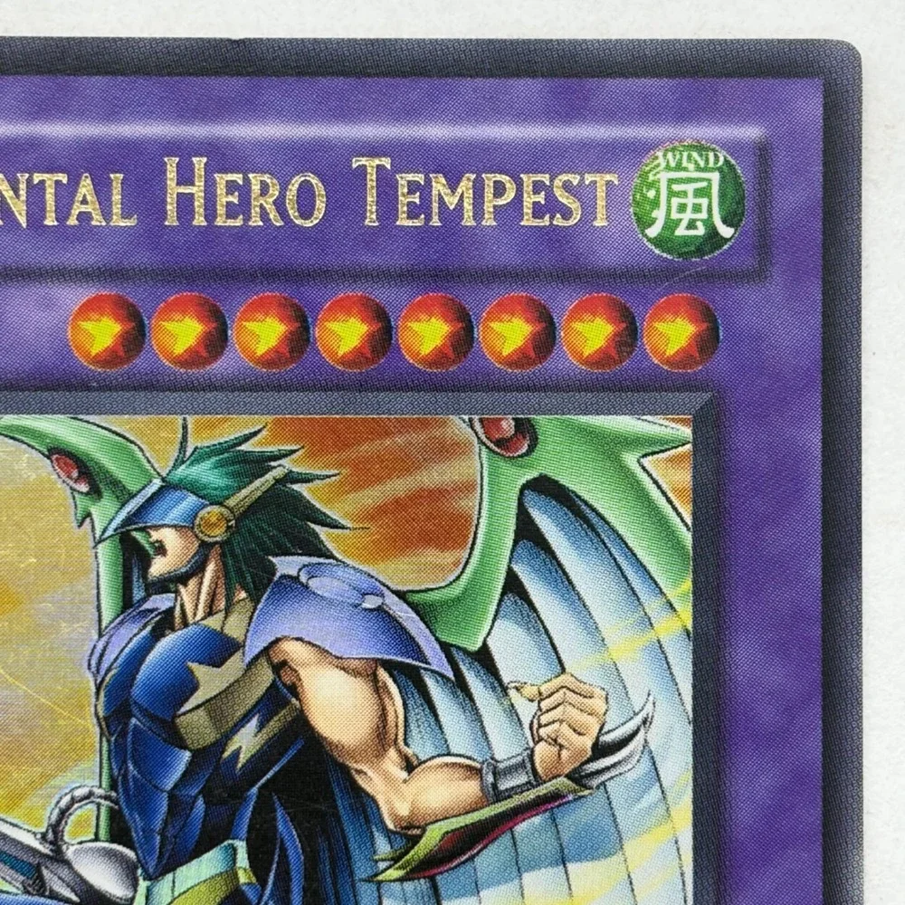 YuGiOh Elemental Hero Tempest 1st Edition Super Rare EEN-EN034 Fusion Monster
